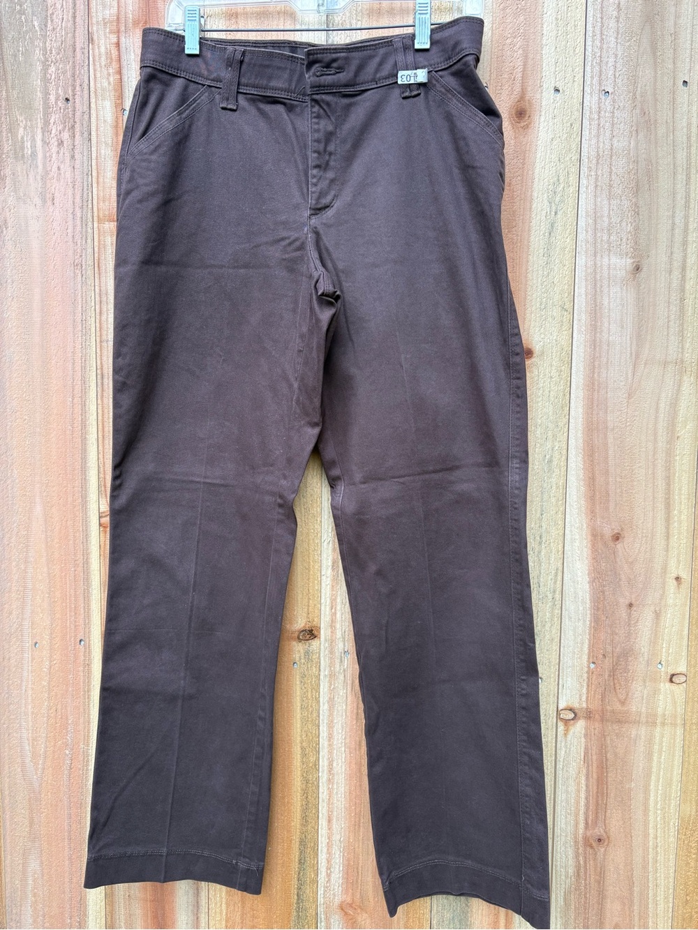 Lee Sinfully Soft Chocolate Brown Straight-Leg Chinos 8 short